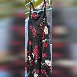 Torrid Black and Pink Floral Dress OX